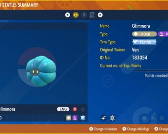 Glimmora for Champions Battle Ready - Pokémon HOME (100% Legal)