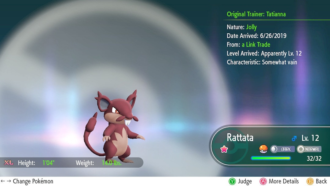 Shiny/non-shiny Alolan Rattata/raticate 6IV XL - Pokémon Let's Go ...