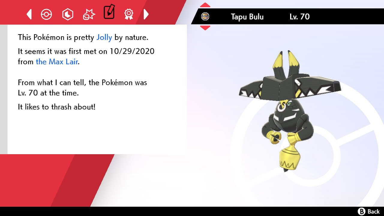 Shiny Tapu Bulu 6IV Pokemon S/M US/UM Sword/shield Fast Etsy