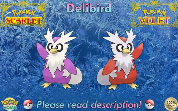 Shiny/non-shiny Delibird 6IV Pokémon Scarlet/violet 100% 