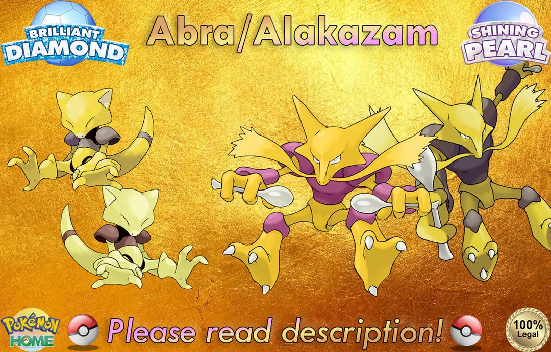 Shiny/nonshiny Abra/alakazam 6IV Brilliant Diamond/shining Etsy