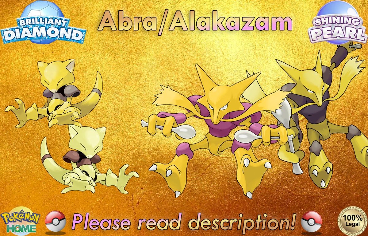 Shiny/non-shiny Abra/alakazam 6IV Brilliant Diamond/shining 