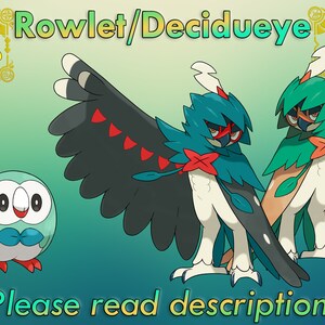 Alola Starters: Rowlet, Litten, Popplio • Competitive • 6IVs • Level 1