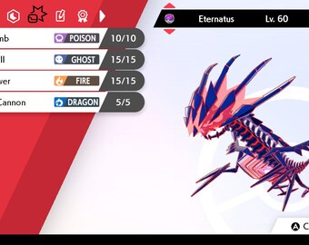 Non Shiny Zacian Zamazenta Eternatus Pack Bundle 6iv Pokemon Etsy Uk