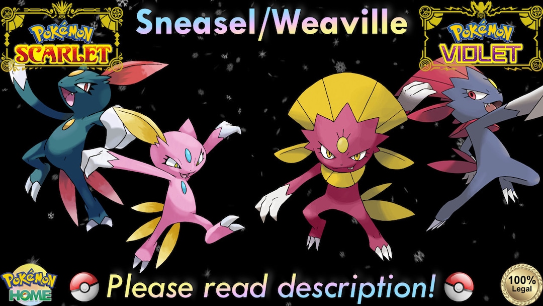 Weavile's gen 9 pokedex image features 5 of them staring