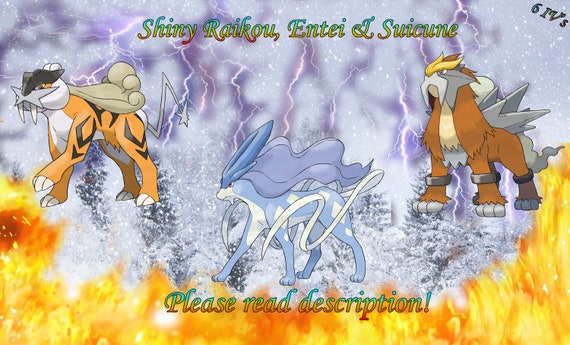 Shiny Raikou/entei/suicune Pack Bundle 6IV Pokemon X/Y OR/AS 