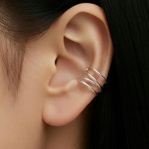 Silver Copper Ear Cuff – Tarnish Resistant No Piercing Needed Gift Box Included