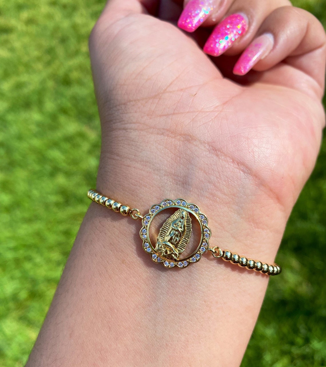 Virgin Mary Bracelet Etsy