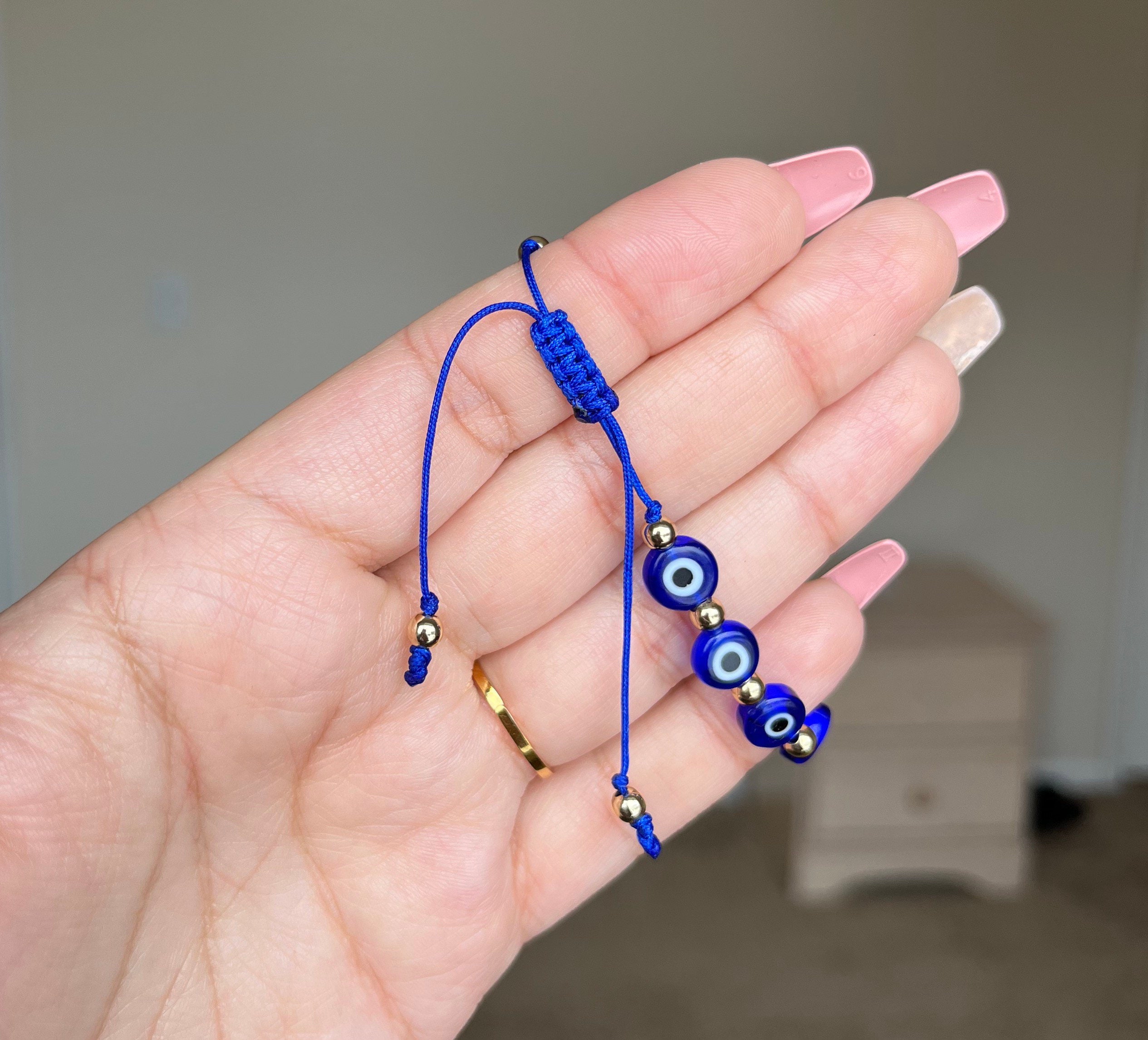 Dark Blue Evil Eye Bracelet Unique Gift Evil Eye Protection