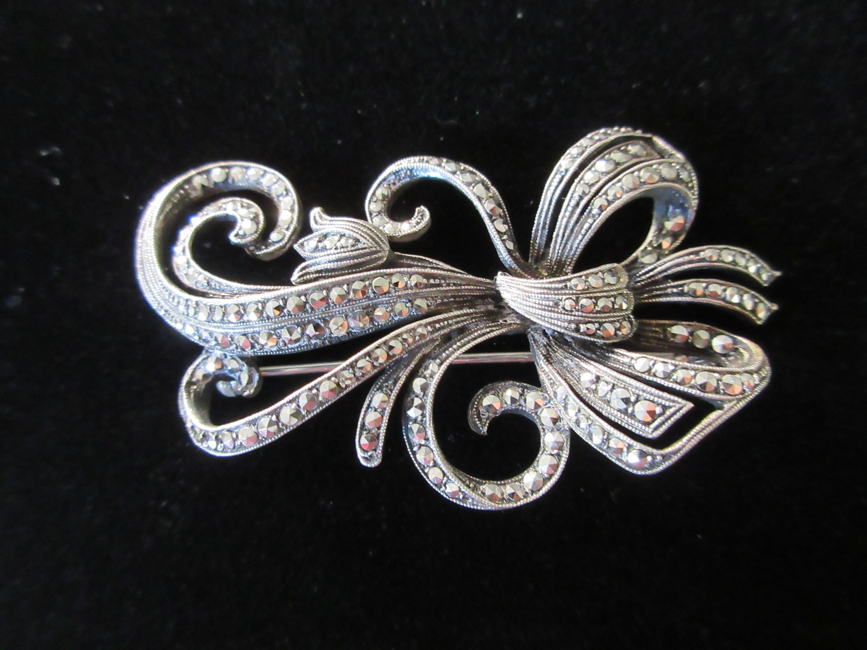 Vintage Sterling Silver Marcasite Art Deco/art Nouveau  display picture 3