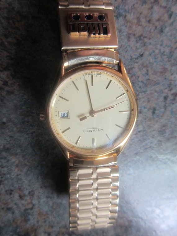 Men's Wittnauer Gold Tone Watch Personalized 