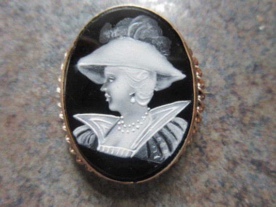 Antique Victorian Hand Painted Cameo Grisaille Wh… - image 6