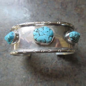 Silver Turquoise Cuff Bracelet