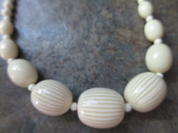 Vintage "French Ivory" Bead Necklace 1920's, 1930… - image 2