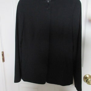 Vintage Emmanuel Ungaro zwarte wollen jas mandarijn kraag maat 6/40