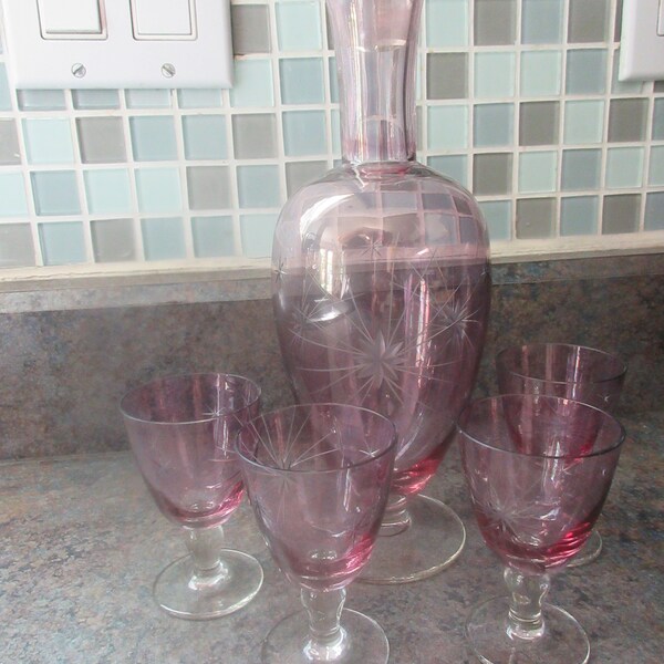 Antique Sherry Decanter Etsy