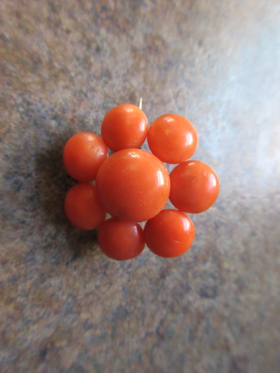 Antique Victorian Natural Coral Brooch