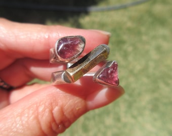 Designer Lilly Barrack 14 Kt Gold Sterling Silver Tourmaline Ring