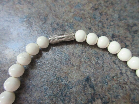 Vintage "French Ivory" Bead Necklace 1920's, 1930… - image 3