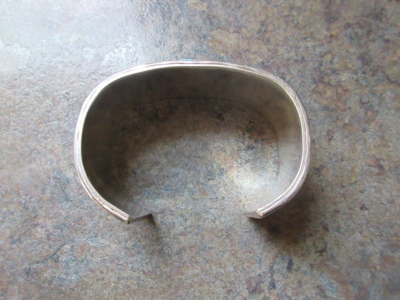 Silver Turquoise Cuff Bracelet - image 4