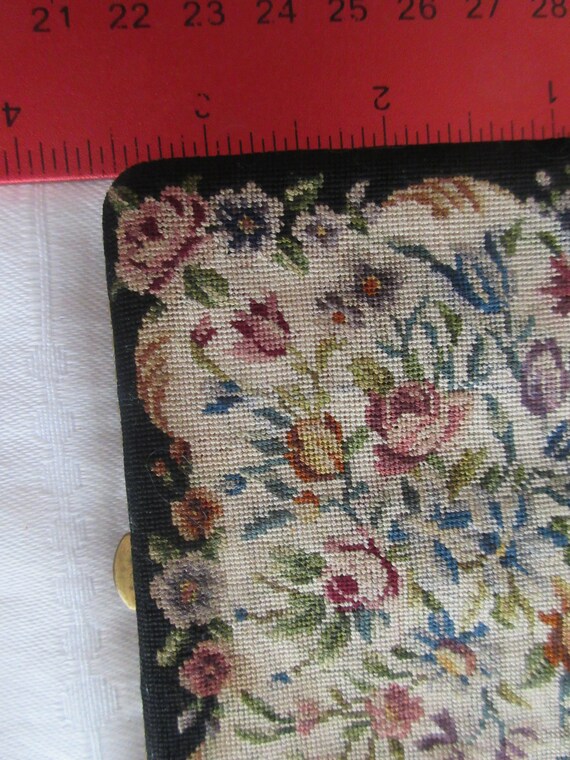 Antique Victorian Petit Point Compact/Money Case,… - image 9