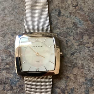 Denmark Skagen White Mother of Pearl Steel Mesh Watch 891SSS