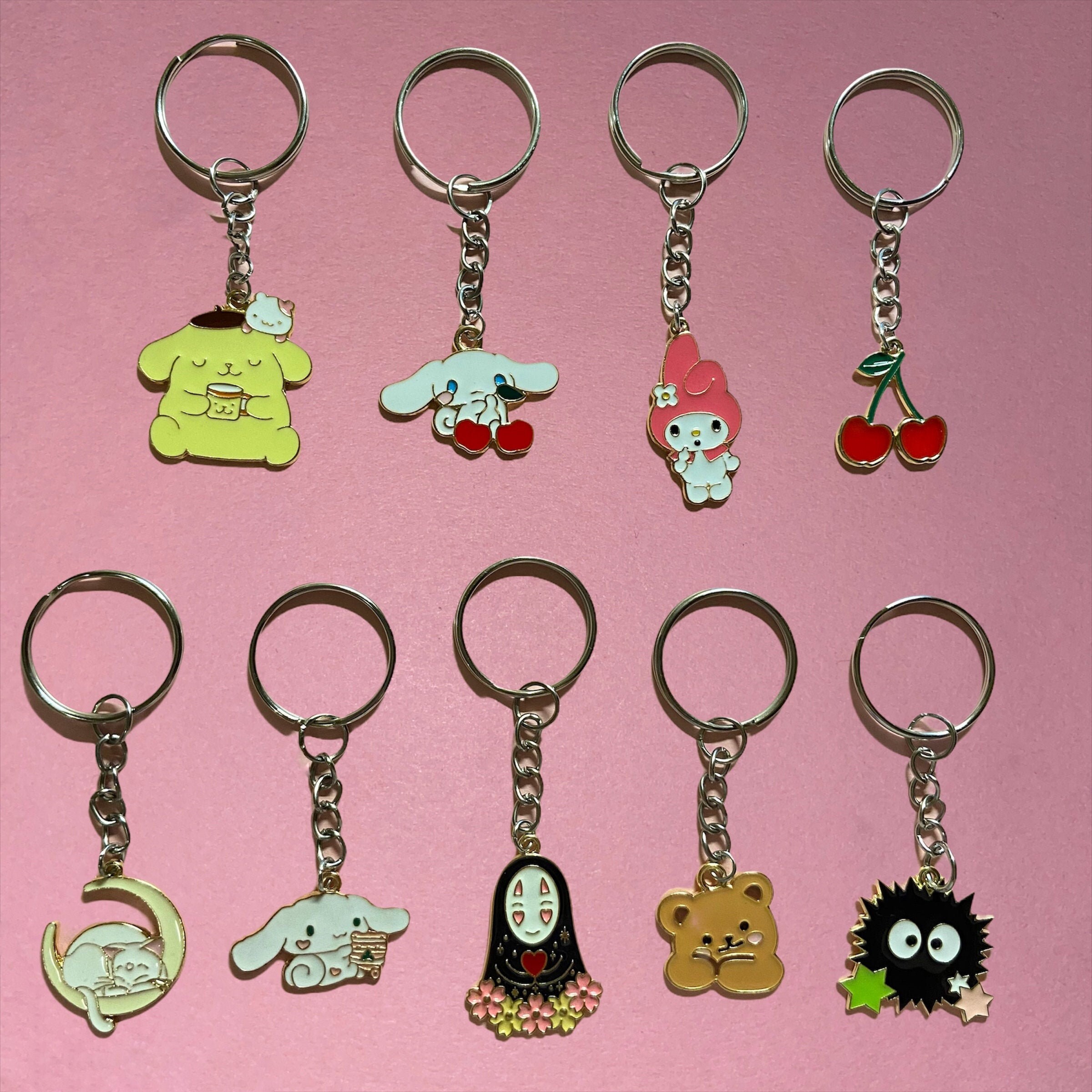 Charm Keychains Enamel Keychains Sanrio Keychains Etsy