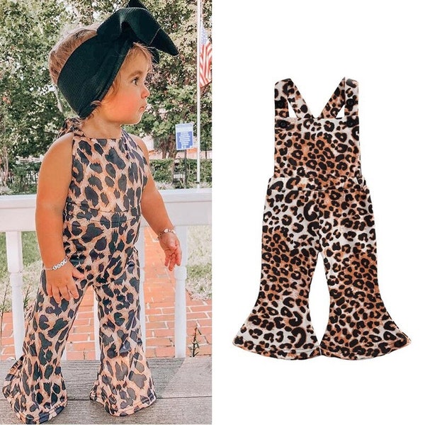 Baby Hooded Leopard Jumpsuit - Brown