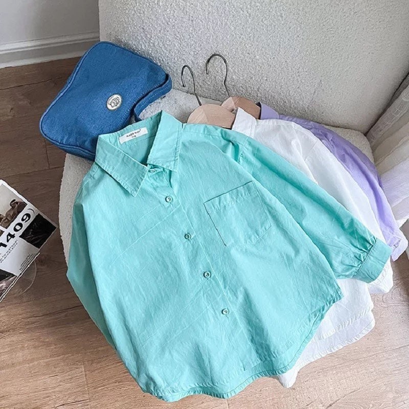 Trendy Kids Polo Shirtbaby Girlboy Shirt Cotton Shirtinfant Etsy