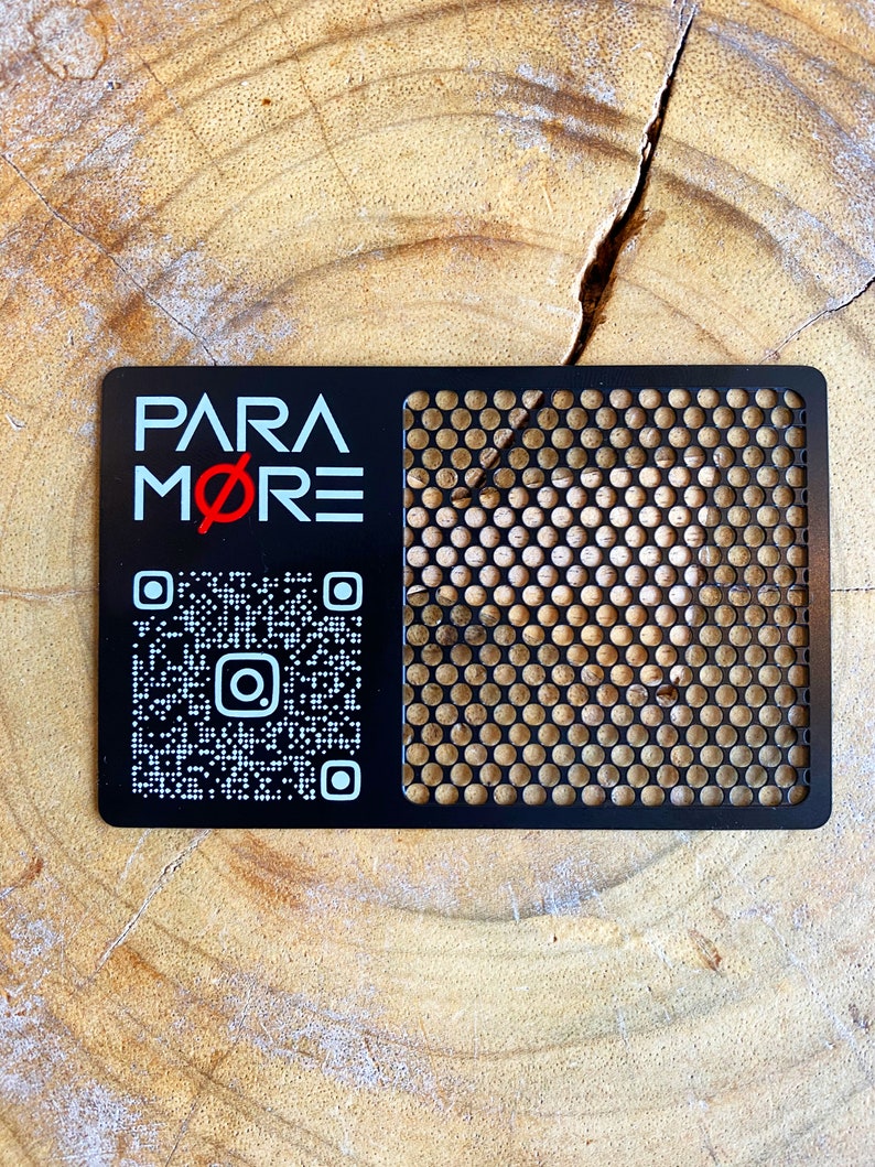 Herb Grinder Shredder Card Metal Minimalist Credit Card Etsy