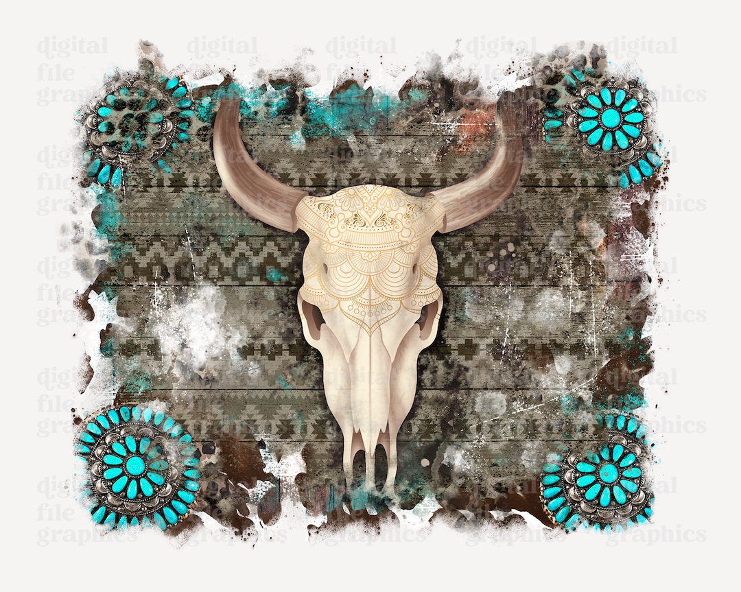 Aztec Cow Skull Frame Background, Brown Cowhide Background,cowhide ...