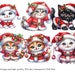 Christmas Kitten Watercolor Clipart, Cute Kitten Cat Winter Clipart PNG ...