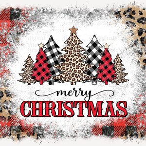 SurBepo Women's Merry Christmas Leopard Plaid T-Shirt | Festive Short Sleeve Graphic Tee, Beige - View #8