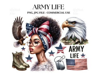 Army Life Mom Watercolor Sublimation, Army life Clipart PNG, Army life Sublimation, Patriotic graphic t-shirt, Digital graphic design