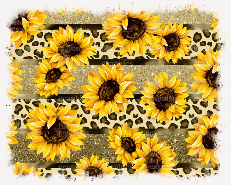 Sunflower Glitter Background Cowhide Background Png Etsy