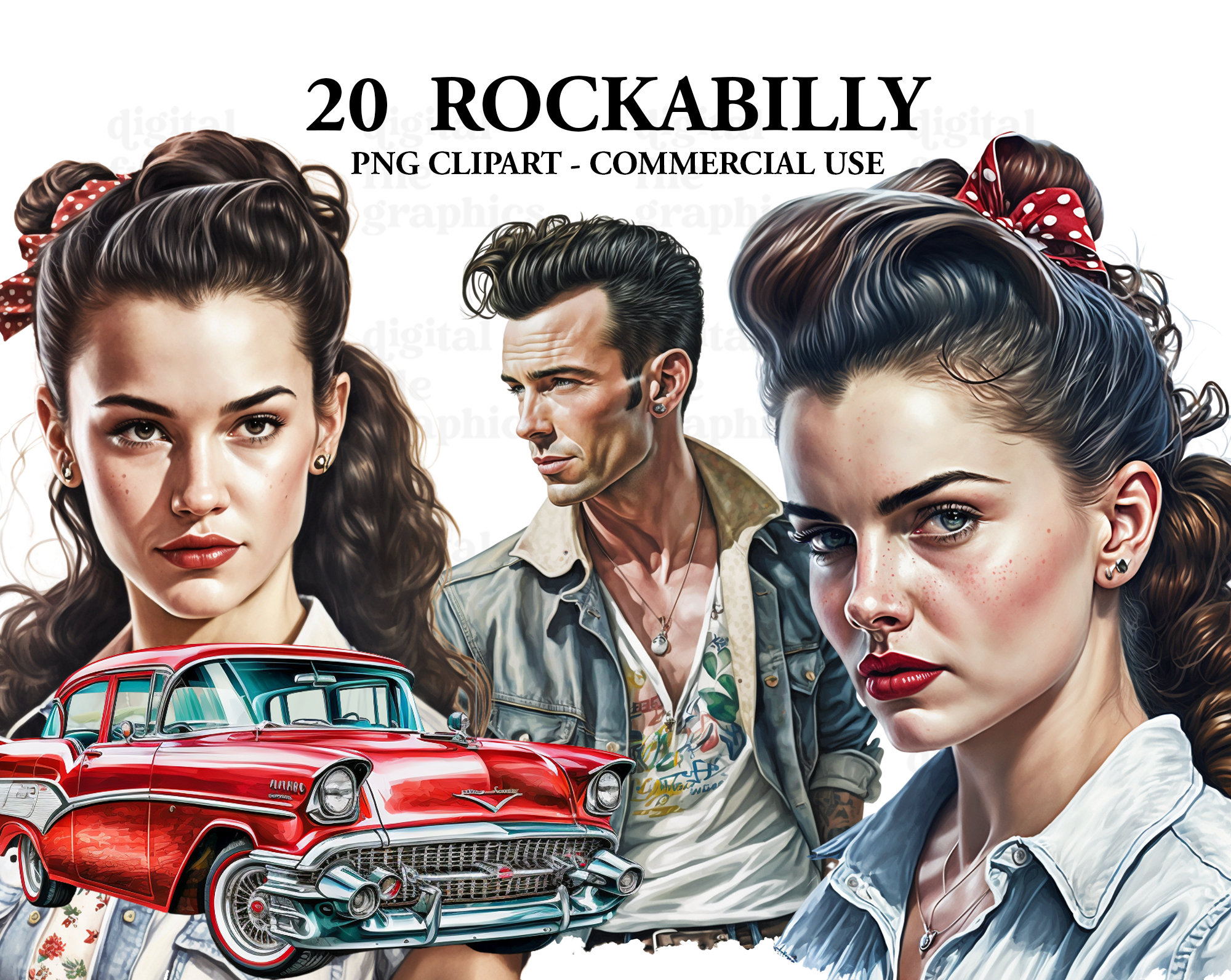 rockabilly clipart