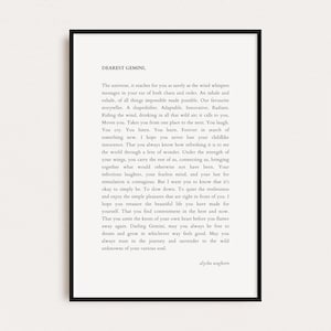 ZWILLINGE ZODIAC PRINT, Sternzeichen Zitat Print, Astrologie Typografie Print, Digitaldrucke, druckbare Zitate, Instant Download