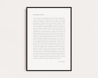 MY WISH for YOU! Alysha Waghorn Quote, Quotes Print, Poster Print, Wall Art Quotes, Typography Print, Digital Prints, Printable Quotes