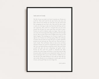 THIS LIFE of YOURS! Alysha Waghorn Quote, Quotes Print, Poster Print, Wall Art Quotes, Typography Print, Digital Prints, Printable Quotes