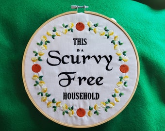 Scurvy Free Household Hoop Embroidery