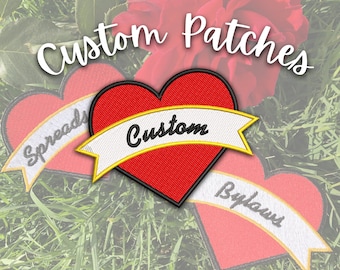 Custom Heart Patch: Personalized Name Tattoo Embroidered Badge