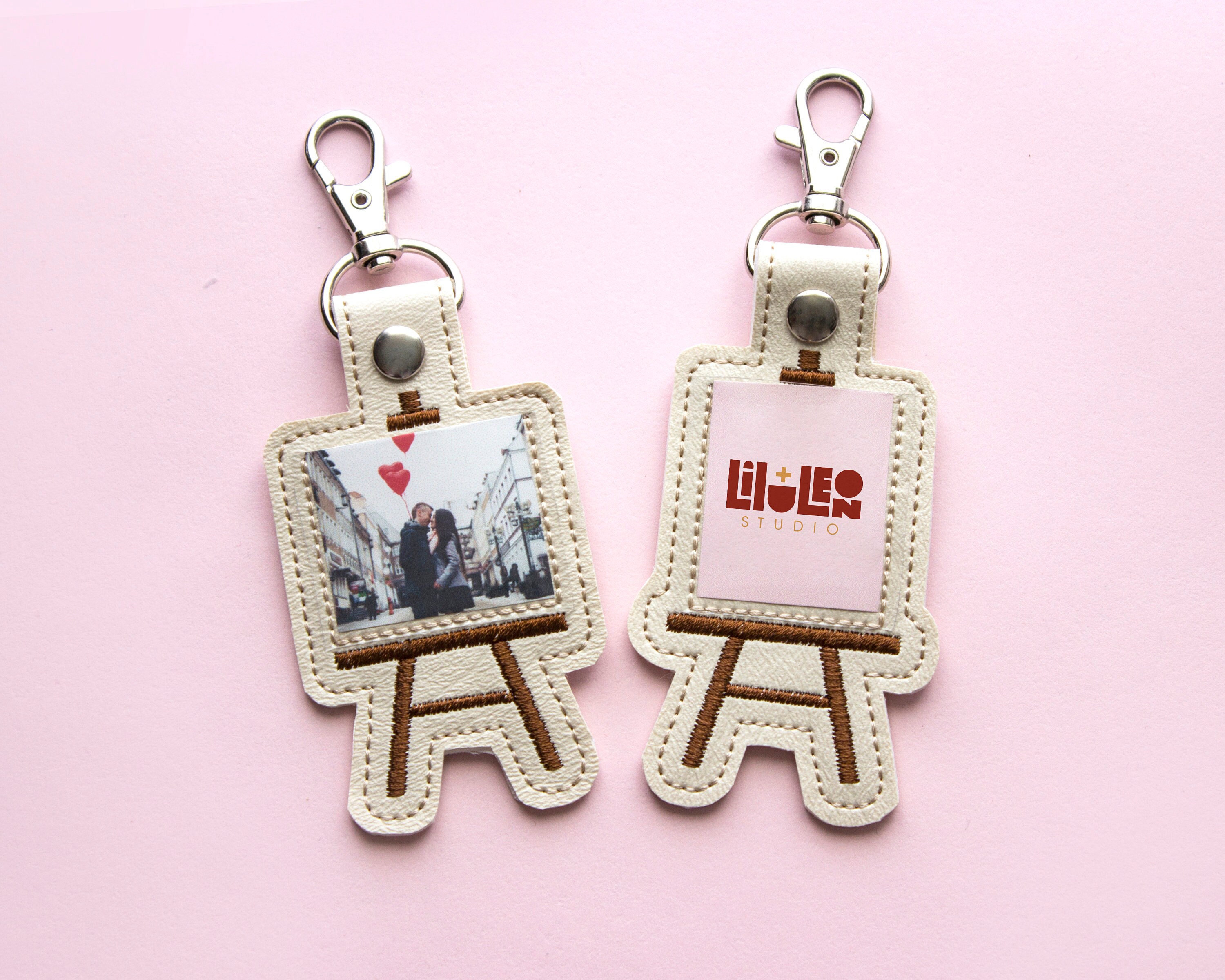 Mini Canvas Photo Keychain Adorable Small Easel Artist Etsy
