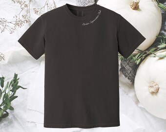 Collar Embroidered Shirt, Name on Collar, Cute Thin Script Collar Embroidered Shirt, Name on Collar, Cute Thin Script