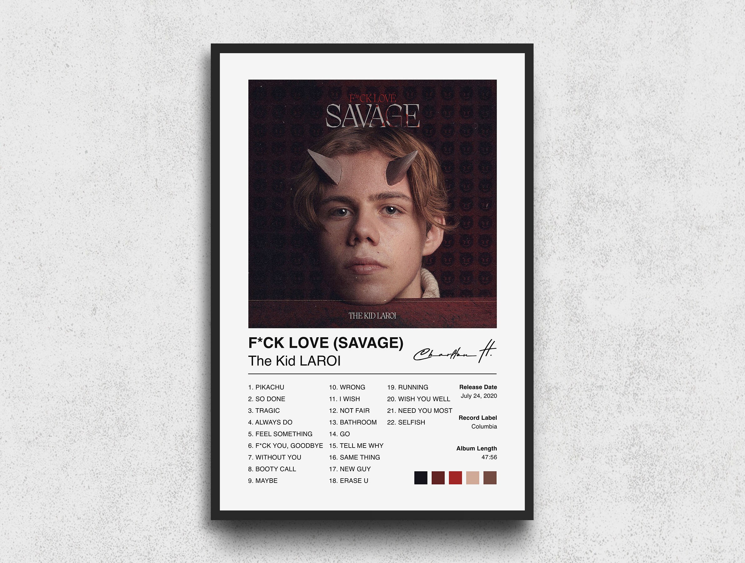 The Kid LAROI Poster Fck Love Savage Album Cover Poster | Etsy