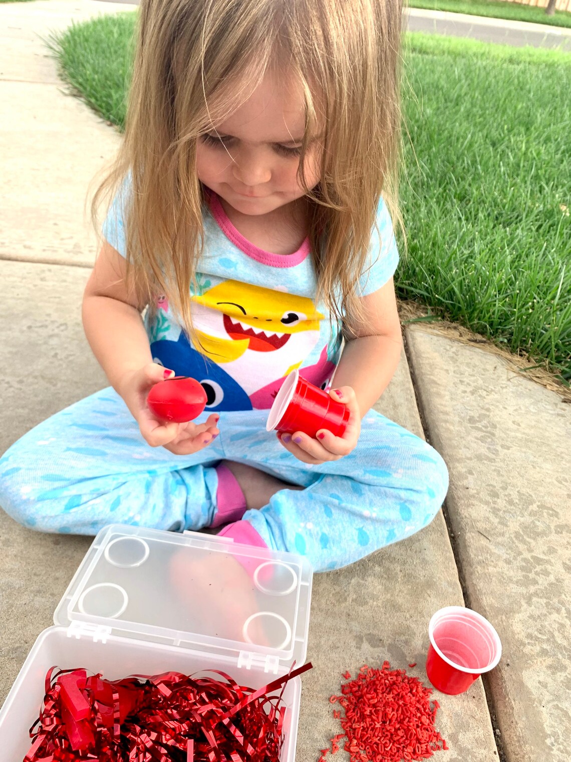 Toddler Safe Sensory Bin for 12 Year Olds Red Theme Etsy