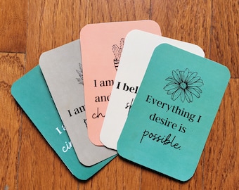 Affirmation Cards | 35 Affirmation Cards | Positive Affirmations | Positive Affirmation Cards | Positive Affirmation Print |