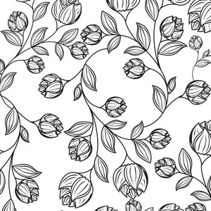 10 Flower Coloring Pages: Relaxing Floral Art (Digital Download)