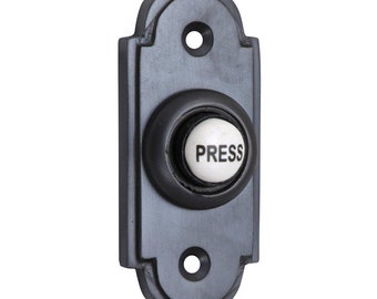 Black Shaped Bell Push with China Press