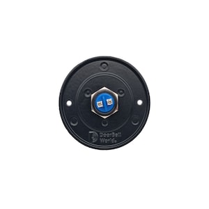 Traditional Wired Doorbell Push Button, in Matt Black with porcelain press