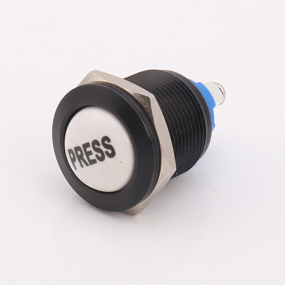 Prrss Bell Button Black With White Press Bell Push Button (centre Only) - Dbw-19bkpo ...